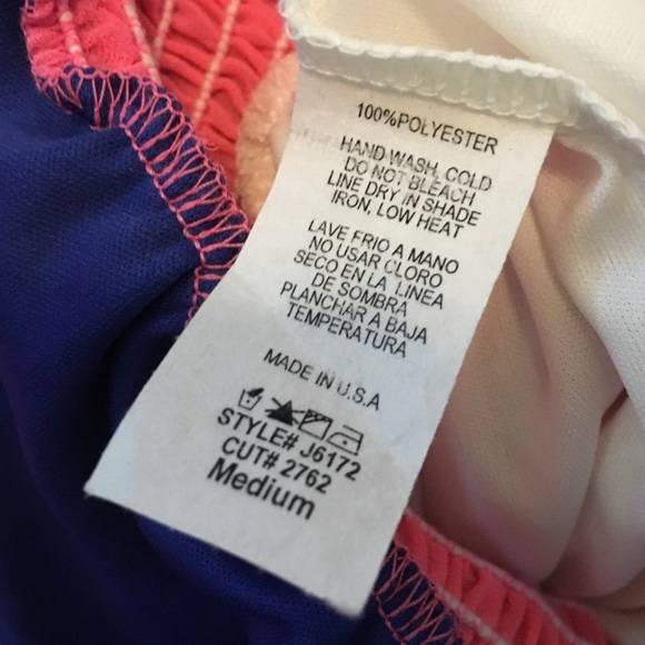 Blue Pink Wide Leg Striped Jumpsuit Size Medium - Picture 3 of 4